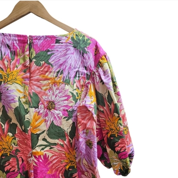 MaxMara Weekend Womens Floral Coccole Dress 16 Pink Coquette Girl Cottagecore - Picture 12 of 16